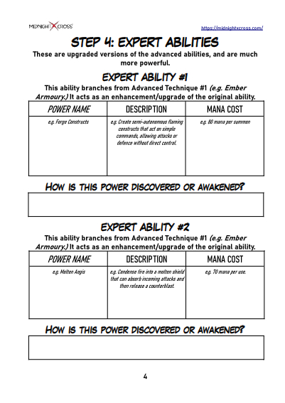 Power System Skill Tree Worksheet Preview 4